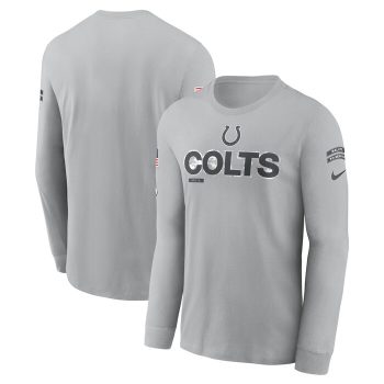 Indianapolis Colts 2024 Salute To Service Long Sleeve T-Shirt - Gray