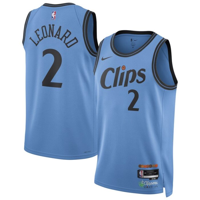 Kawhi Leonard LA Clippers Unisex 2024/25 Swingman Player Jersey - City Edition - Light Blue