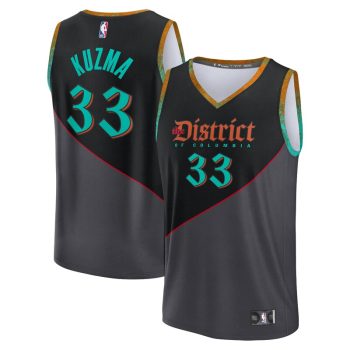 Kyle Kuzma Washington Wizards Fast Break Jersey - Black - City Edition