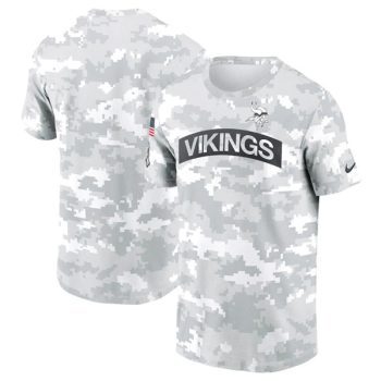 Minnesota Vikings 2024 Arctic Camo Salute to Service Performance T-Shirt