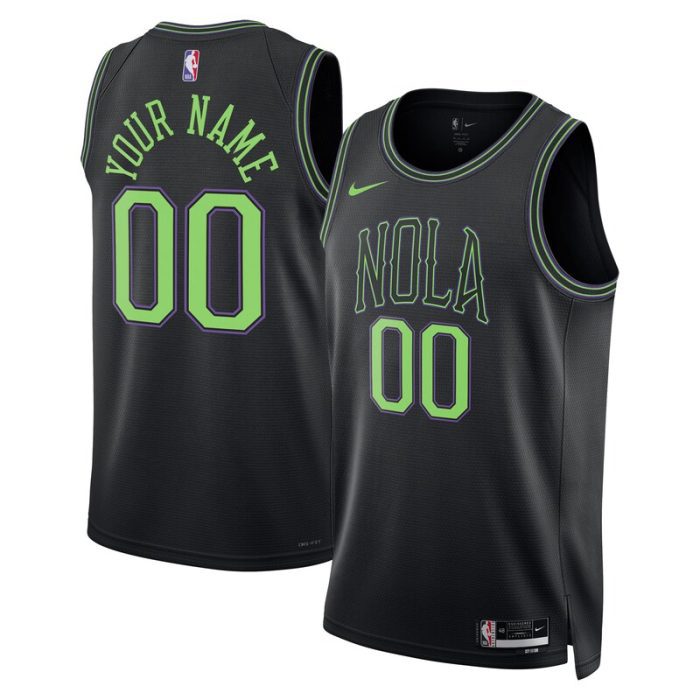 New Orleans Pelicans Unisex 2023/24 Custom Swingman Jersey - Black - City Edition