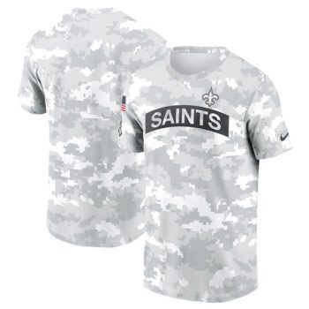 New Orleans Saints 2024 Arctic Camo Salute to Service Performance T-Shirt