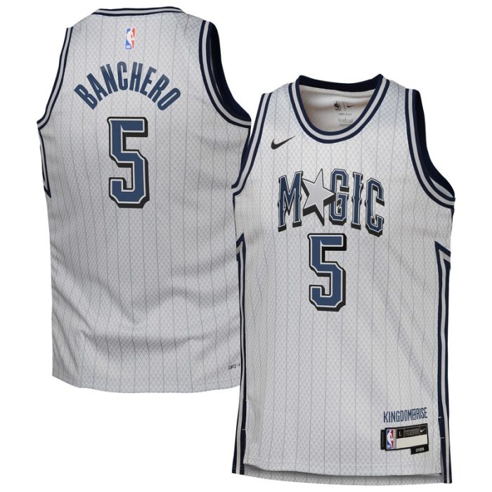 Paolo Banchero Orlando Magic Youth 2024/25 Swingman Player Jersey - City Edition - Silver