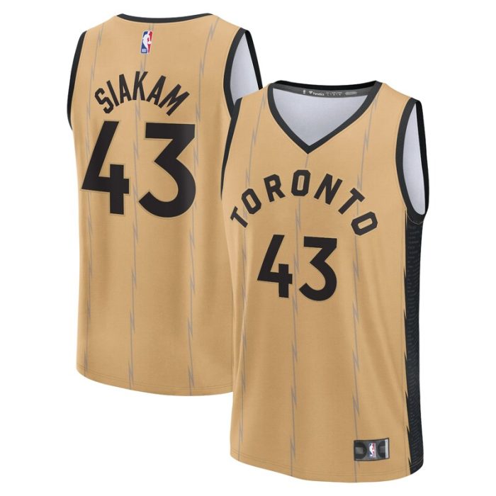 Pascal Siakam Toronto Raptors Fast Break Jersey - Gold - City Edition