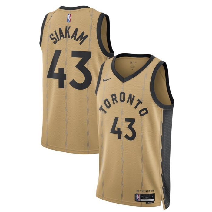 Pascal Siakam Toronto Raptors Unisex 2023/24 Swingman Jersey - Gold - City Edition