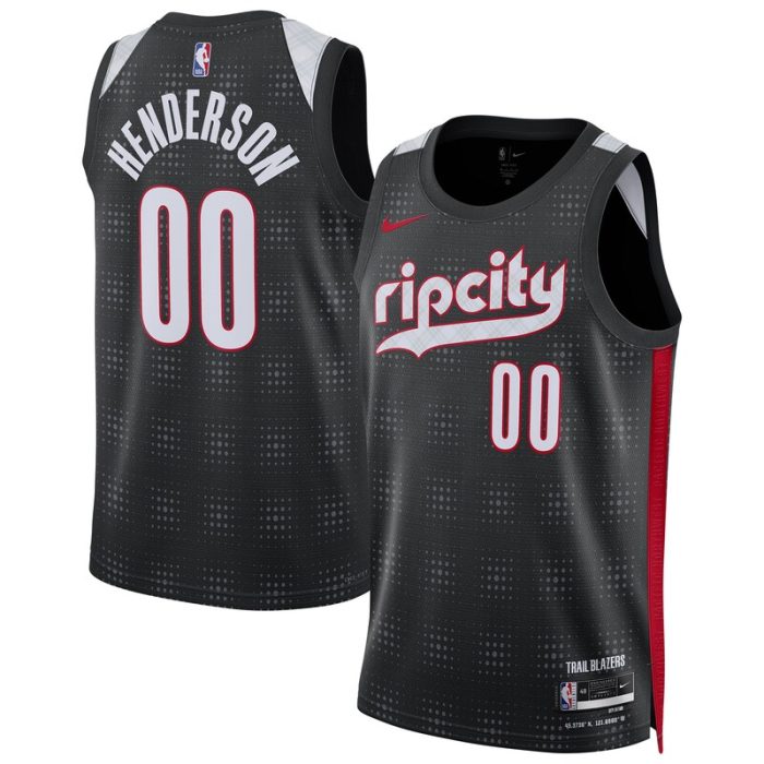 Scoot Henderson Portland Trail Blazers Unisex 2024/25 Swingman Player Jersey - City Edition - Black