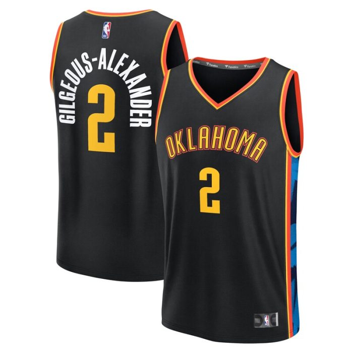 Shai Gilgeous-Alexander Oklahoma City Thunder 2024/25 Fast Break Player Jersey - City Edition - Black