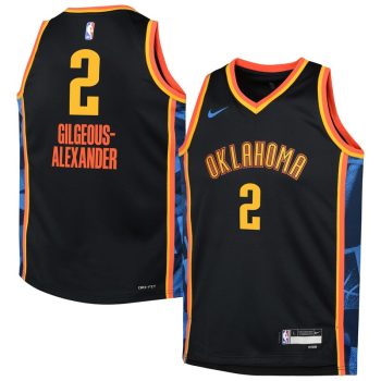 Shai Gilgeous-Alexander Oklahoma City Thunder Youth 2024/25 Swingman Player Jersey - City Edition - Black