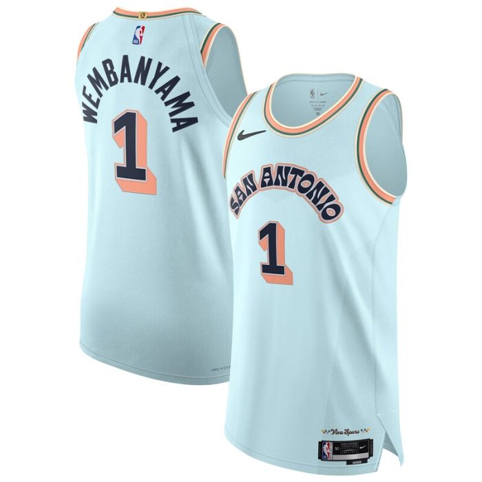 Victor Wembanyama San Antonio Spurs 2024/25 Player Jersey - City Edition - Light Blue