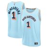 Victor Wembanyama San Antonio Spurs Youth 2024/25 Fast Break Player Jersey - City Edition - Light Blue