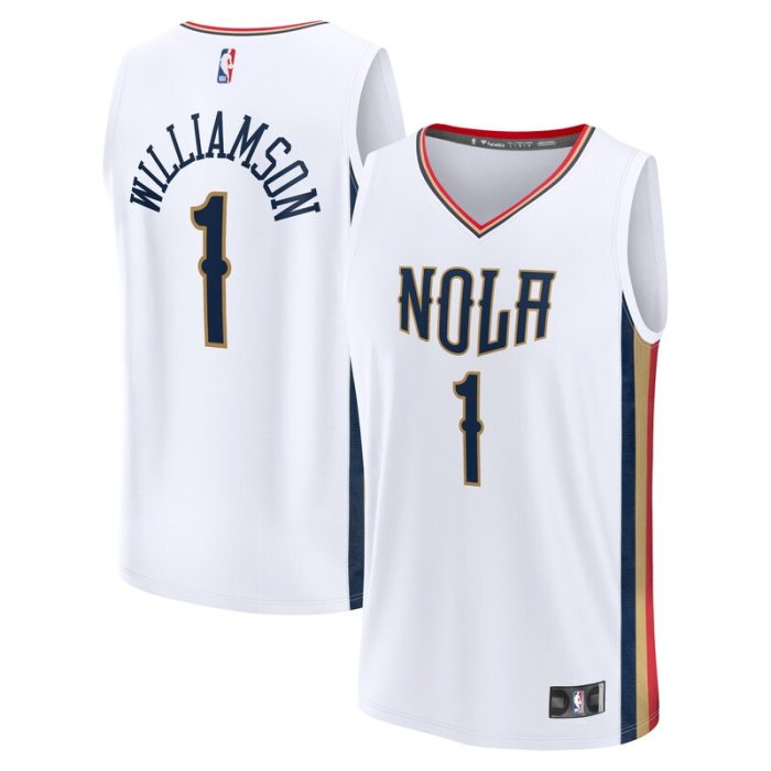 Zion Williamson New Orleans Pelicans Fast Break Replica Jersey - City Edition - White