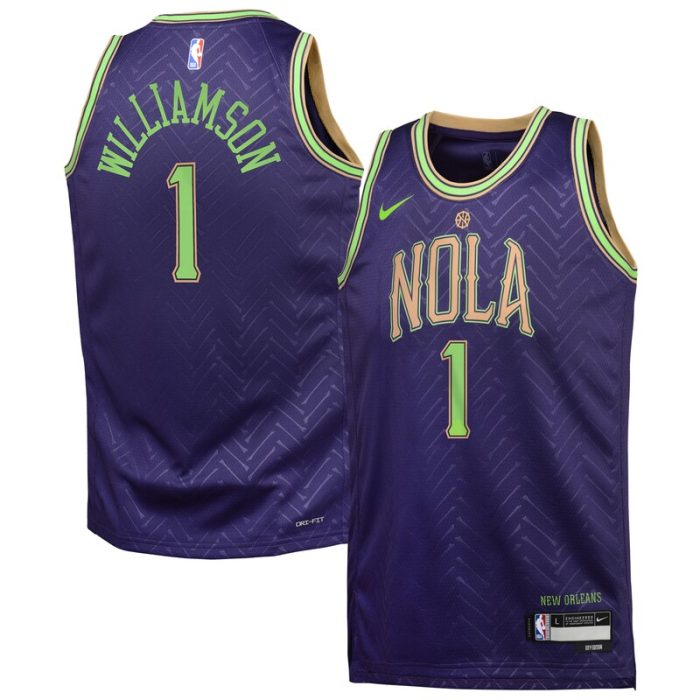 Zion Williamson New Orleans Pelicans Youth 2024/25 Swingman Player Jersey - City Edition - Purple