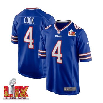 James Cook #4 Buffalo Bills Super Bowl LIX Jersey - Men's - Royal