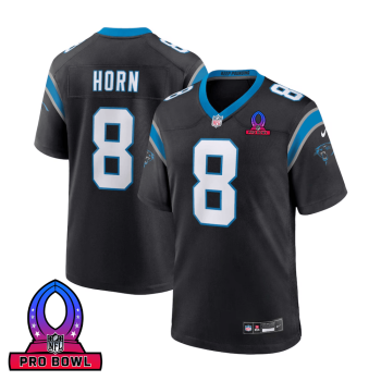 Jaycee Horn 8 Carolina Panthers 2025 Pro Bowl Patch Game Men Jersey - Black