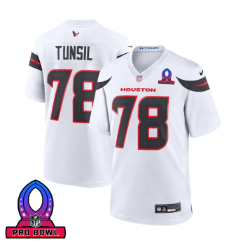 Laremy Tunsil 78 Houston Texans 2025 Pro Bowl Patch Game Men Jersey - White