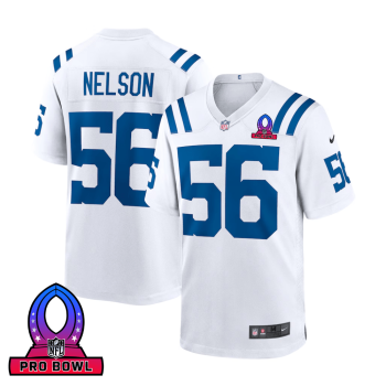 Quenton Nelson 56 Indianapolis Colts 2025 Pro Bowl Patch Game Men Jersey - White