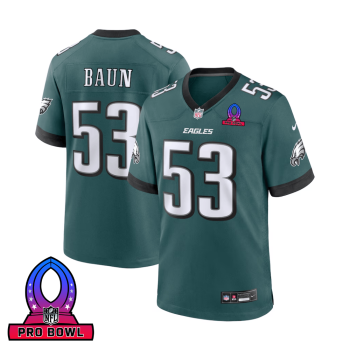 Zack Baun 53 Philadelphia Eagles 2025 Pro Bowl Patch Game Men Jersey - Midnight Green