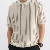 Men's Plus Size Striped Casual Fit Polo