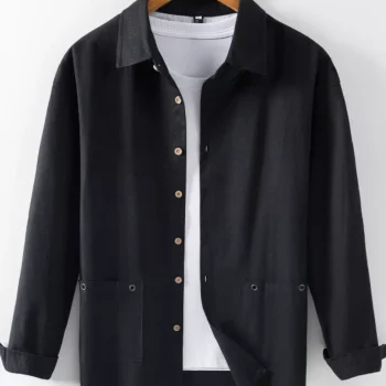 Men's Casual Solid Color Long Sleeve Shirt