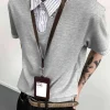 Men's Layered-Look Striped Collar Polo