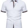Men's Paisley Trim Short Sleeve Shirt