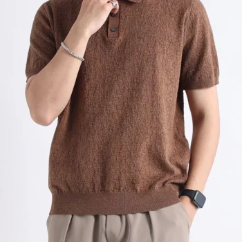 Men's Plus Size Button Detail Short Sleeve Polo