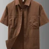 Men's Plus Size Casual Lightweight Short Sleeve Shirt