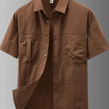 Men's Plus Size Casual Lightweight Short Sleeve Shirt