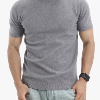 Men's Plus Size Casual Short Sleeve Knit Top