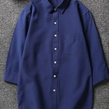 Men's Plus Size Casual Solid Color Button Up Shirt