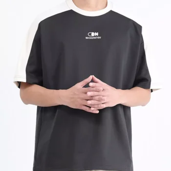 Men's Plus Size Color Block Casual T-Shirt