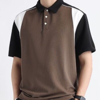 Men's Plus Size Color Block Short Sleeve Casual Polo