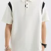 Men's Plus Size Contrast Shoulder Casual Polo