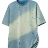 Men's Plus Size Gradient Round Neck T-Shirt
