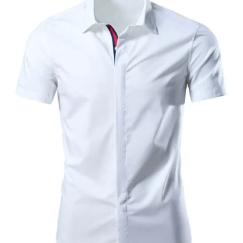 Men's Plus Size Slim Fit Short Sleeve Shirt