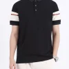 Men's Plus Size Striped Sleeve Casual Polo