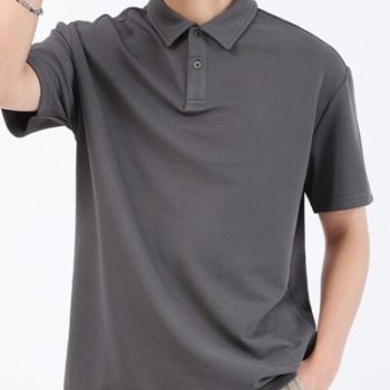 Men's Plus Size Textured Breathable Performance Polo